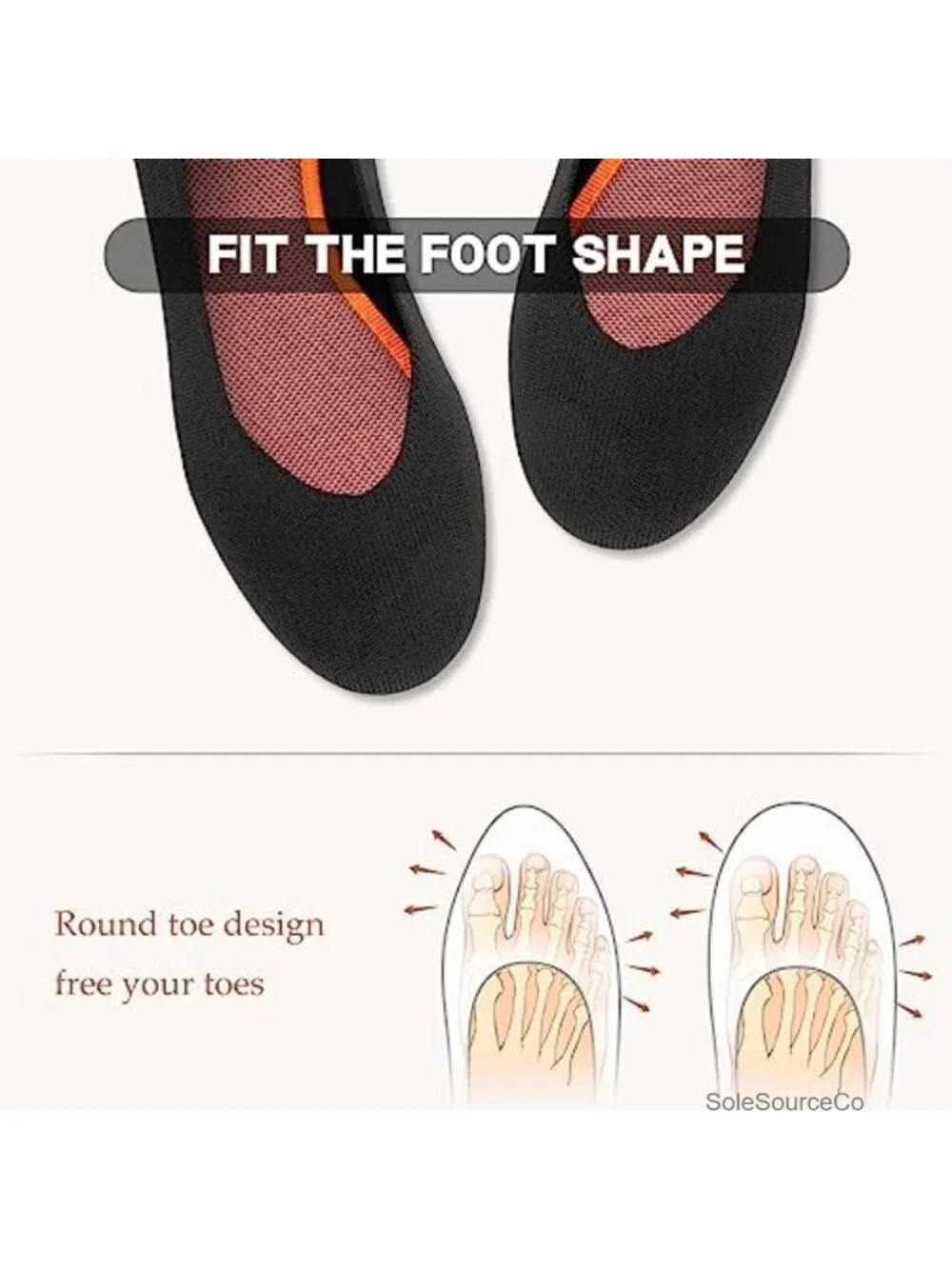 Women's Knit Ballet Flats Slip On Comfortable Work Shoes Round Toe
